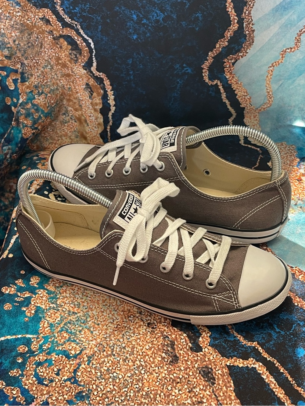 Converse Chuck Taylor All Star Low Top Gray Women’s Size 9 Canvas Sneakers - Picture 5 of 12